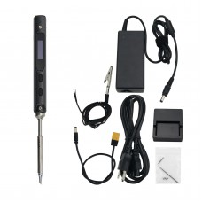 TS100 65W 24V Mini Soldering Iron Kit OLED Display Adjustable Temperature w/ Soldering Tip TS-K