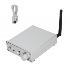 CSR8675 Bluetooth 5.0 Receiver ES9038 HiFi DAC Assembled w/ Power Cord For APTX-HD LDAC (Silver)