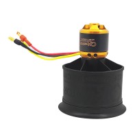 QF2611-4600KV CW 50MM 12-Blade Ducted Fan Motor EDF Motor Set For Remote Control Model Aircraft