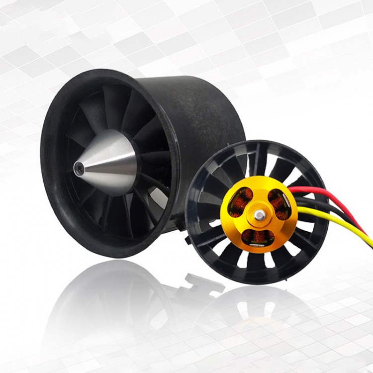 QF28272600KV 70MM Ducted Fan Motor 12Blade EDF Motor Model Airplane