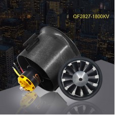 QF2827-1800KV 70MM Ducted Fan Motor 12-Blade EDF Motor 6S Power-Saving Model Airplane Motor