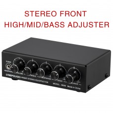 B056 Front Stereo EQ Effector Stereo Preamplifier Treble Mid-Tone Bass For 3 Mixers USB 5V Powered