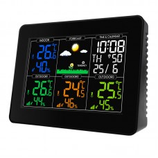 WEA-289 Wireless Weather Station Indoor Outdoor Thermometer Hygrometer With Alarm Clock Display