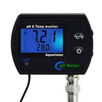 PHM-245 PH Meter PH & Temp Monitor Water Quality Meter w/ Backlight Continuous Monitor Aquariums Spa
