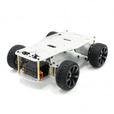 Mini Ackerman Car Chassis Unassembled Hall Encoder w/ 8V Motor Reduction Ratio 1:10 Digital Servo
