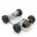 Mini Ackerman Car Chassis Unassembled Hall Encoder w/ 8V Motor Reduction Ratio 1:10 Digital Servo