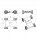 Ackerman ROS Car Robot Chassis Assembled For Raspberry Pi 4B RPLIDAR A2 Normal Type Load 10KG