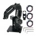 3-Axis Mechanical Robot Arm 3-DOF Robotic Arm + 3pcs 42 Gear Motors Aluminum Alloy 6061 Black       