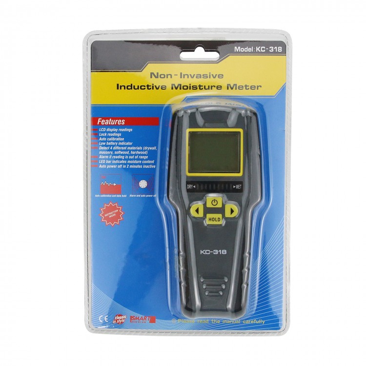 KC318 4In1 Inductive Moisture Meter Pinless Moisture Meter For