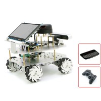 Mecanum Wheel ROS Car Robotic Car With 7" Touch Screen A1 Standard Radar For Raspberry Pi 4B 4GB