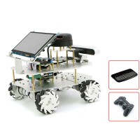 Mecanum Wheel ROS Car Robotic Car With 7" Touch Screen A1 Customized Radar For Raspberry Pi 4B 4GB