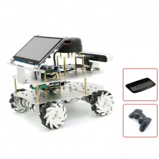 Mecanum Wheel ROS Car Robotic Car With 7" Touch Screen A2 Radar ROS Master For Raspberry Pi 4B 2GB