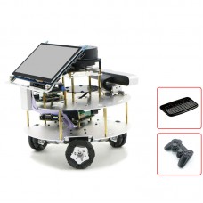 Omni Wheel ROS Car Robotic Car w/ Touch Screen A1 Standard Radar ROS Master For Raspberry Pi 4B 2GB