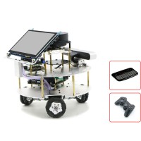 Omni Wheel ROS Car Robotic Car w/ Touch Screen A1 Standard Radar ROS Master For Raspberry Pi 4B 4GB