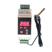 TE10 Rail Type Temperature Controller Thermostat Controller Digital Display For Heating Cooling