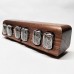 Soviet IN12 Glow Tube Clock Bluetooth Nixie Tube Clock Electronic Alarm Clock With Solid Wood Shell-Rose Wood