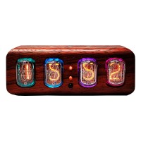 Bluetooth Clock IN12 Glow Tube Clock Nixie Clock 4-Digit Electronic Alarm Clock w/ Touch Buttons