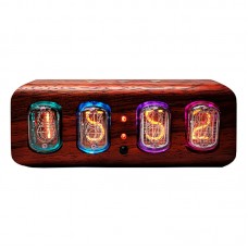 Bluetooth Clock IN12 Glow Tube Clock Nixie Clock 4-Digit Electronic Alarm Clock w/ Touch Buttons