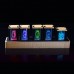 Pseudo Glow Tube Clcok RGB Digital Clock Solid Wood Base Desktop Gadget Semi-Finished Hard Maple