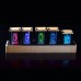 Pseudo Glow Tube Clcok RGB Digital Clock Solid Wood Base Desktop Gadget Semi-Finished Hard Maple