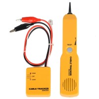 Cable Tracker RJ11 Cable Tracer Network Short-Circuit Tester Alligator Clip Test Line w/ Storage Bag