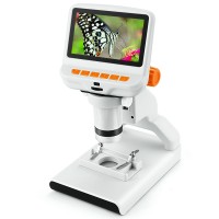 Andonstar AD102 220X Kids Digital Microscope 4.3" Science Section Observation PC Connection Orange
