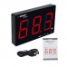 Digital Sound Level Meter Wall Mounted 30-130dB with 9.6" LED Display Alarm Prompt SW-525A 