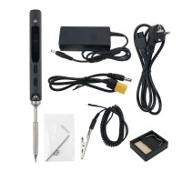 TS100 65W 24V Mini Soldering Iron Kit OLED Display Adjustable Temperature w/ Soldering Tip TS-B2