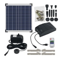 15W Solar Powered Fountain Water Pump Remote Control Floating Garden Pool Landscape Fountain 