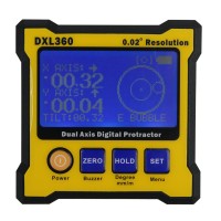 DXL360 Dual Axis Digital Angle Protractor Magnetic Mini Inclinometer Angle Finder 0.02° Resolution
