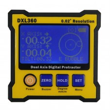 DXL360 Dual Axis Digital Angle Protractor Magnetic Mini Inclinometer Angle Finder 0.02° Resolution