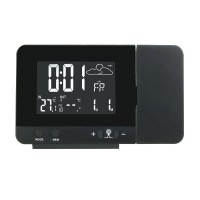 FanJu FJ3531B Projection Clock Weather Clock 8 Adjustable Backlights For Indoor Outdoor Temperature