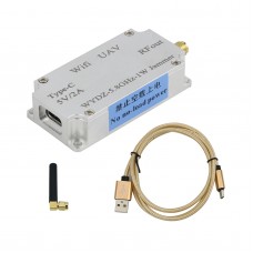 Wifi UAV Sweep Frequency Disturber Signal Blocker WYDZ-5.8GHz-1W Aluminum Alloy Shell Type-C Cable