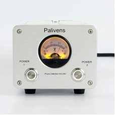 Palivens P20 Silver Audio Power Filter Purifier Pointer Type Voltage Meter With Yellow Backlight