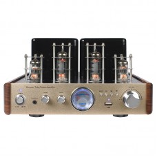 AV-2030 Champagne Gold Vacuum Tube Power Amplifier 30Wx2 Headphone Amplifier DAC Fits Home Speakers