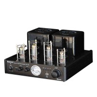 NE10S Vacuum Tube Power Amplifier Bluetooth Tube Amp Headphone Amplifier 40W + 40W With VU Meter