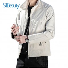 Men Coat Men Jacket Spring Autumn Casual Clothes Jacket Men's Tops 2021 Korean Style Khaki M L XL