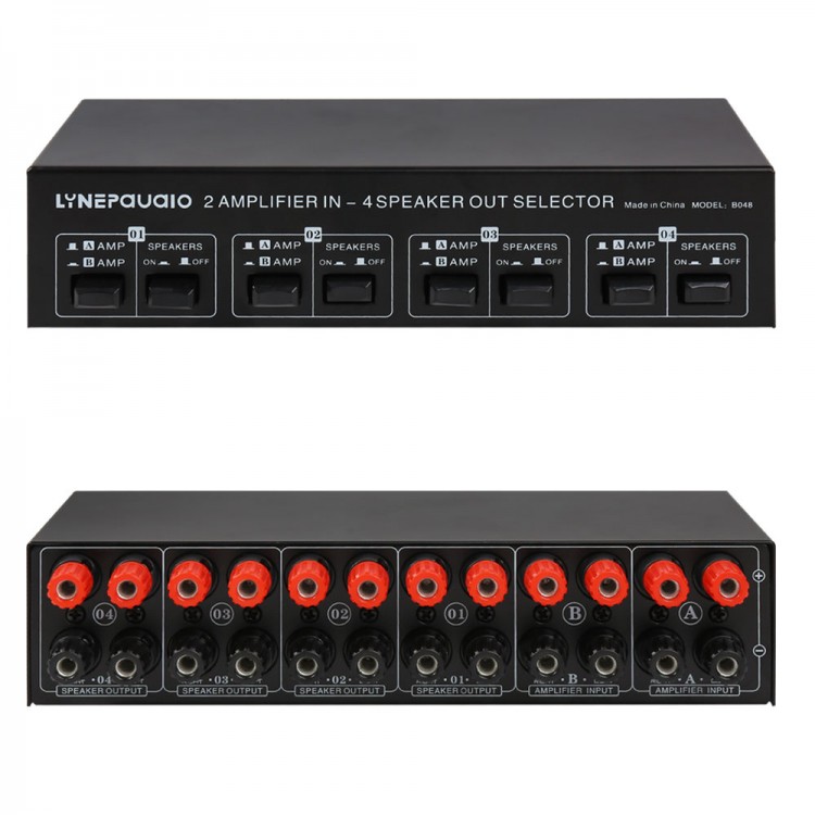 B048 Speaker Selector Amplifier Selector 2 Amplifier IN 4 Speaker OUT