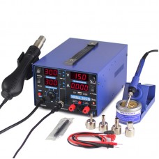 YIHUA-853D USB 2A 3-In-1 Hot Air Gun Soldering Station 15V 2A Repair Power Supply SMD Rework Station