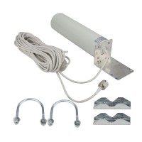 4G Outdoor Antenna Omni Directional Antenna 698-2700MHz 12DBi + 10M Feeeder Line For GSM CDMA