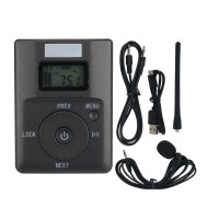 HRD-831 Portable FM Transmitter Broadcast w/ Mic 500M Transmitting Support TF Card Micro USB Charge