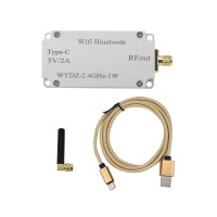 WYDZ-2.4GHz-1W WiFi Bluetooth Blocker 2.4GHZ 1W With Antenna Type-C Cable Aluminum Alloy Shell