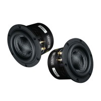 2PCS 4" 4Ω Subwoofer Speaker Hifi Speaker Unit Round-Shaped Loudspeaker Powerful Low Frequency