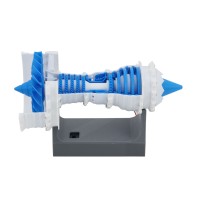 3D Printed Electric Jet Engine Model Aircraft Supercharged Engine w/ Sawtooth Nozzle For Trent 1000