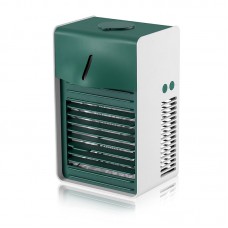 LL12 Green Mini Fan Rechargeable Water Cooling Fan Desk Spray Fan Air Purifying With Negative Ion