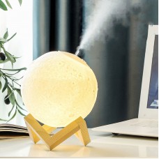 L-015-01 880ML Humidifier Diffuser Nano Mist 13CM Moon Night Light Lamp Dimmable USB Plug-In Type