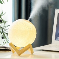 L-015-02 1500ML Humidifier Diffuser Nano Mist 15CM Moon Night Light Lamp Dimmable USB Plug-In Type