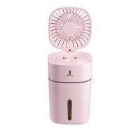 U9 300ML Rechargeable Air Humidifier Diffuser Spray Fan Mister Adjustable Fan Angle With Night Light