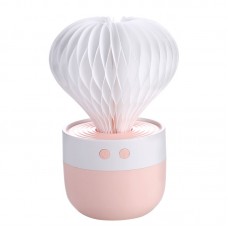 XRQ 150ML Cactus Air Humidifier Diffuser Dry Burn Protection Home Office Desktop Paper Night Light