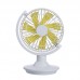L10 Small Oscillating Desk Fan Portable Table Fan 180° USB Rechargeable For Office Bedroom Tabletop